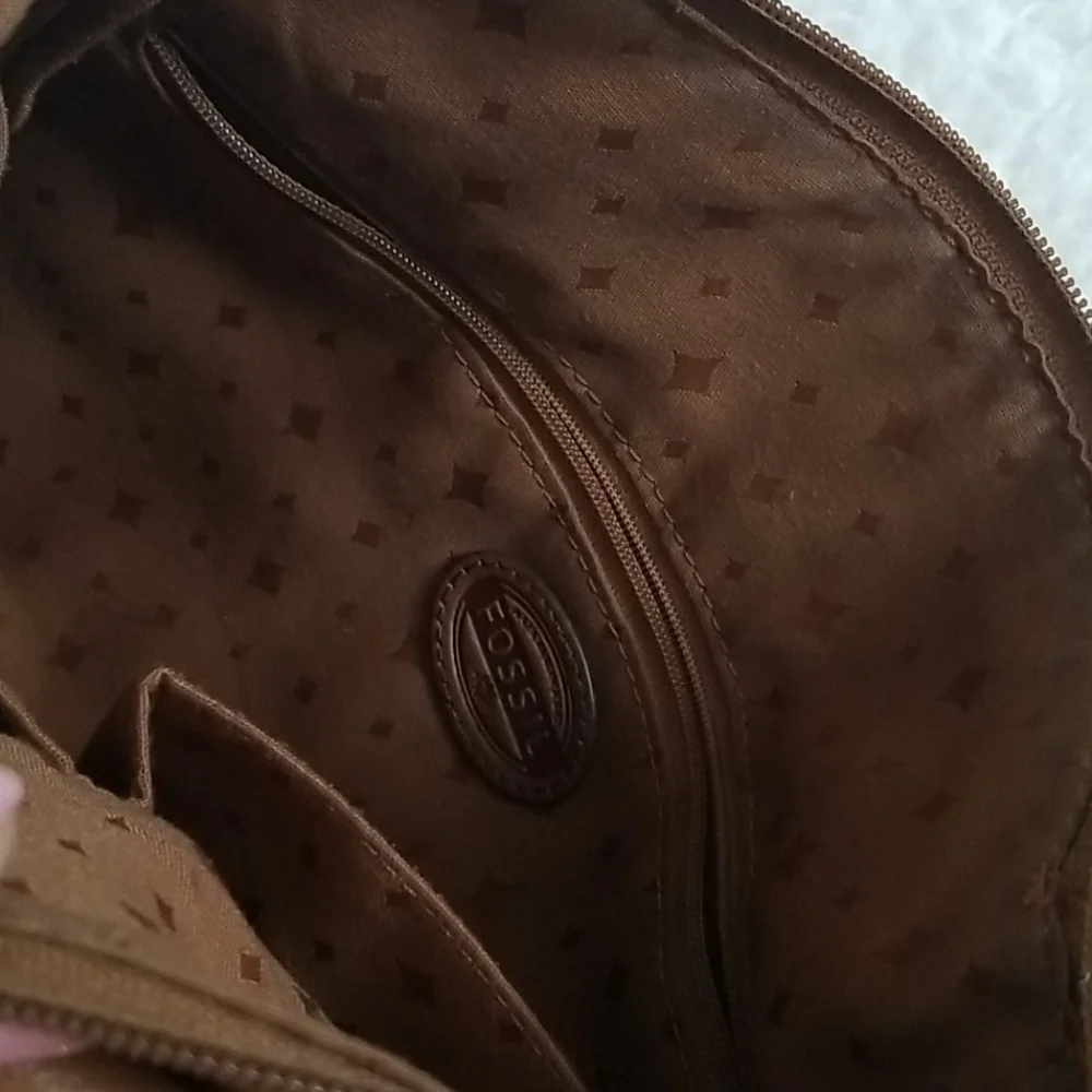 FOSSIL Morgan Traveler Crossbody Bag Genuine Leather Y2K Purse